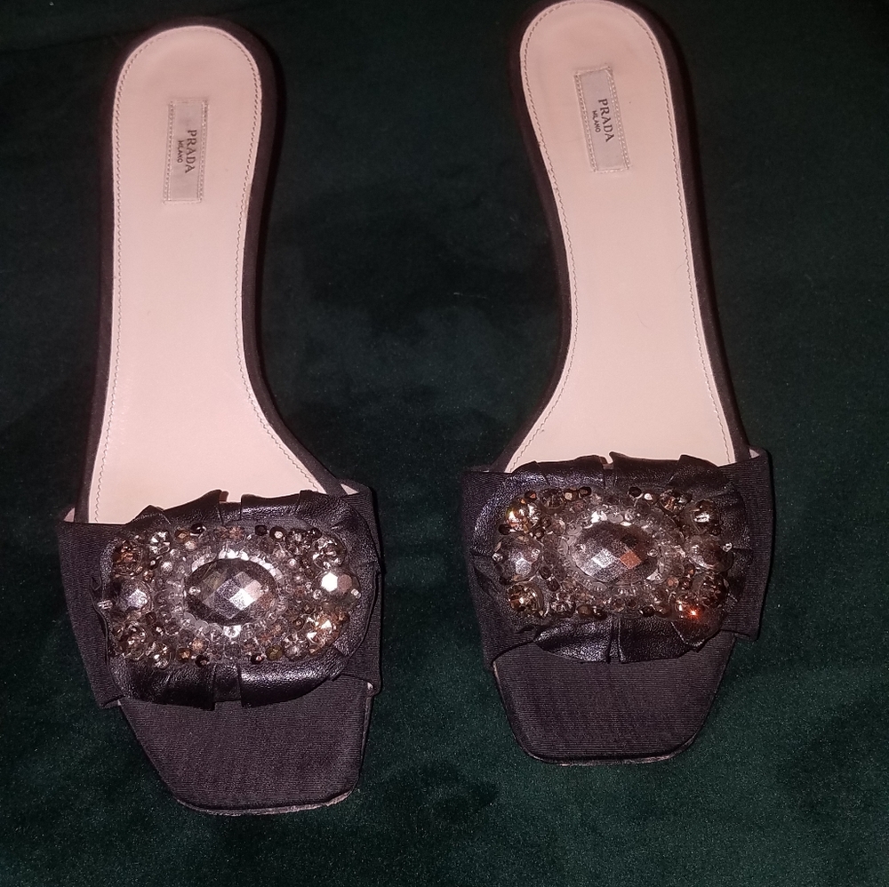 Vintage Prada Gem Heeled Sandal